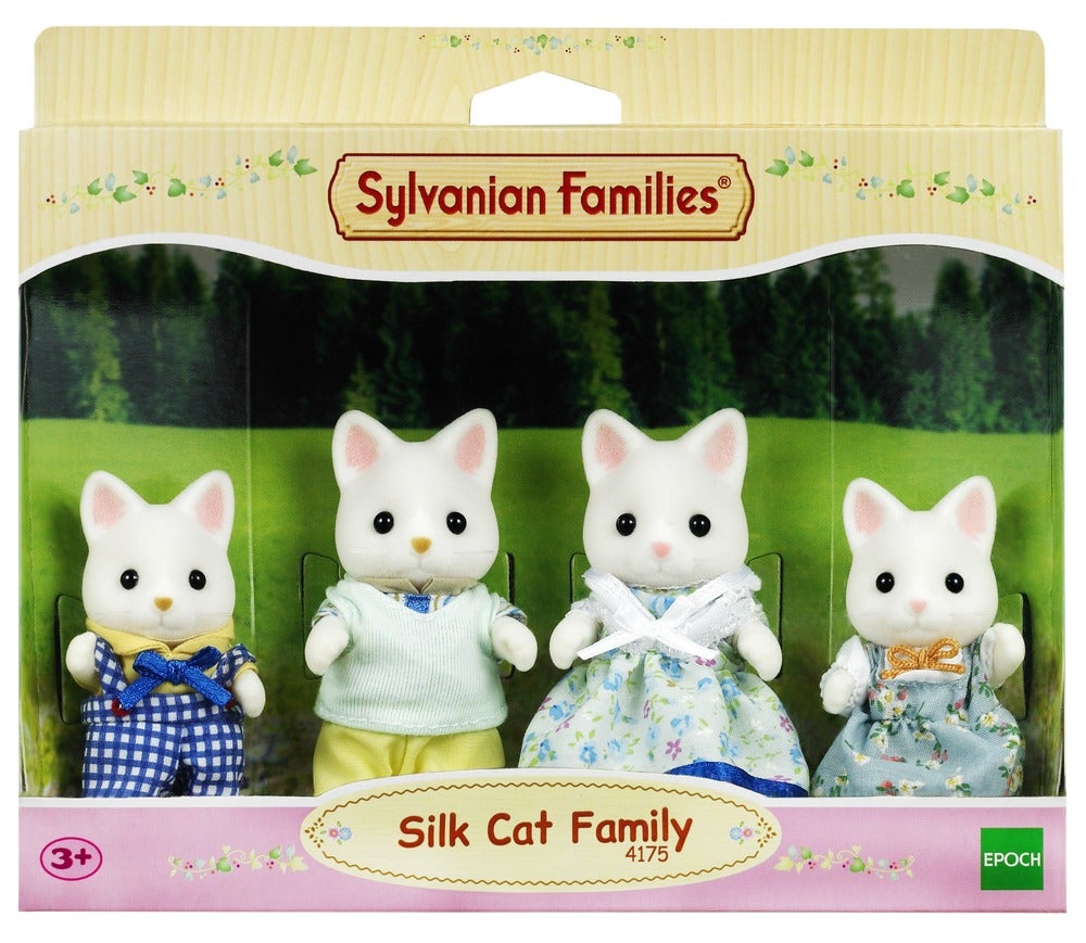Brand New In Box Sylvanian Families Family Set 4175 Silk Cat Family /3 
