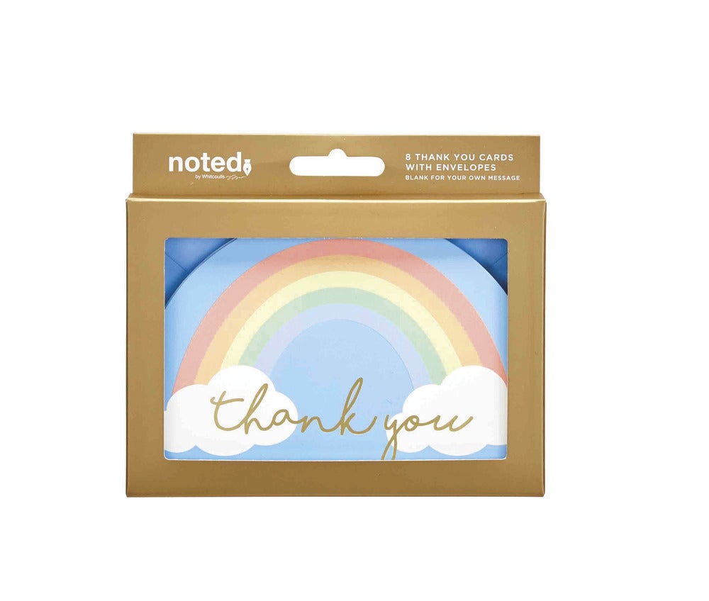 Noted Thank You Notecard Rainbow Whitcoulls