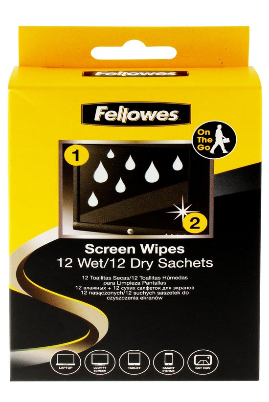 Fellowes Screen Wipes Wet/dry ...