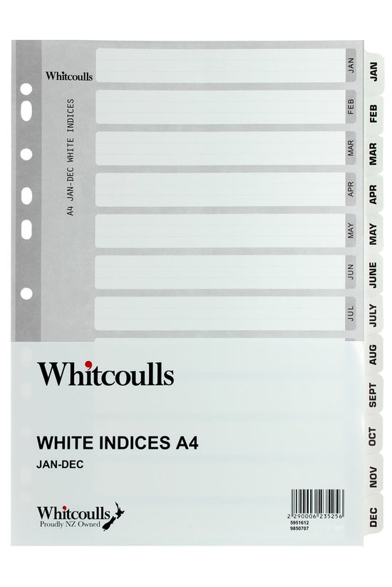 Whitcoulls Indices White Card ...