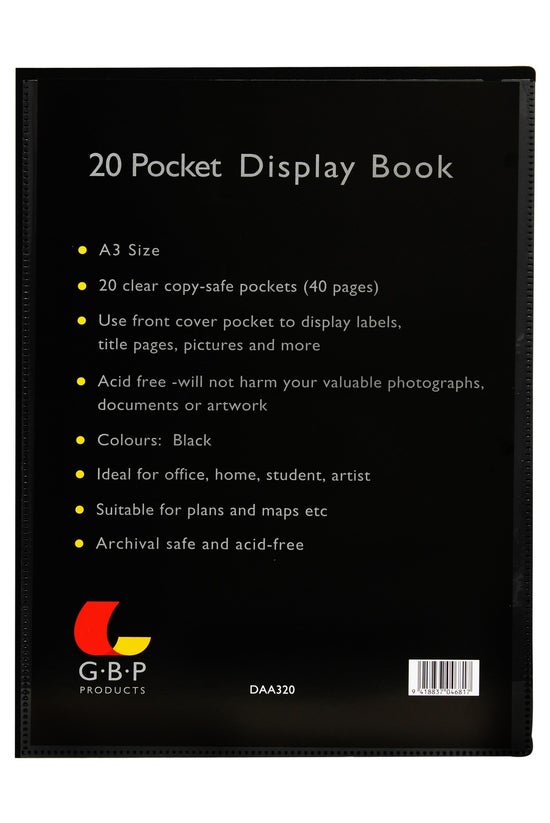 Gbp Display Book A3 20 Pockets