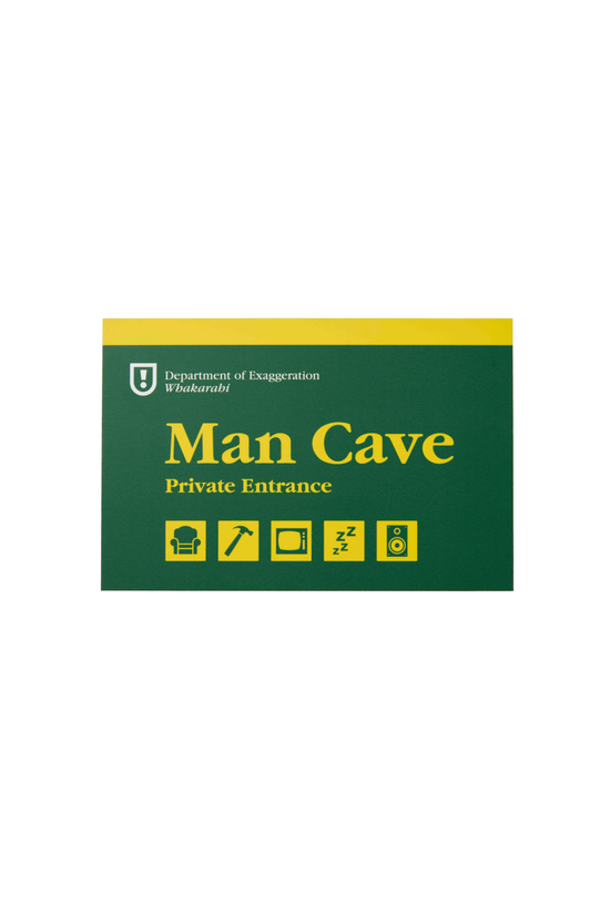 Man Cave A5 Wooden Sign