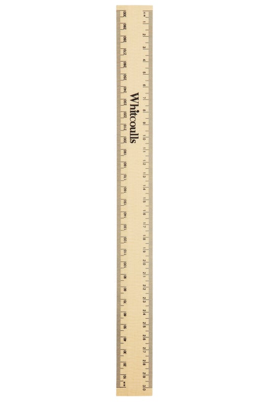 Whitcoulls Wooden Ruler 30cm