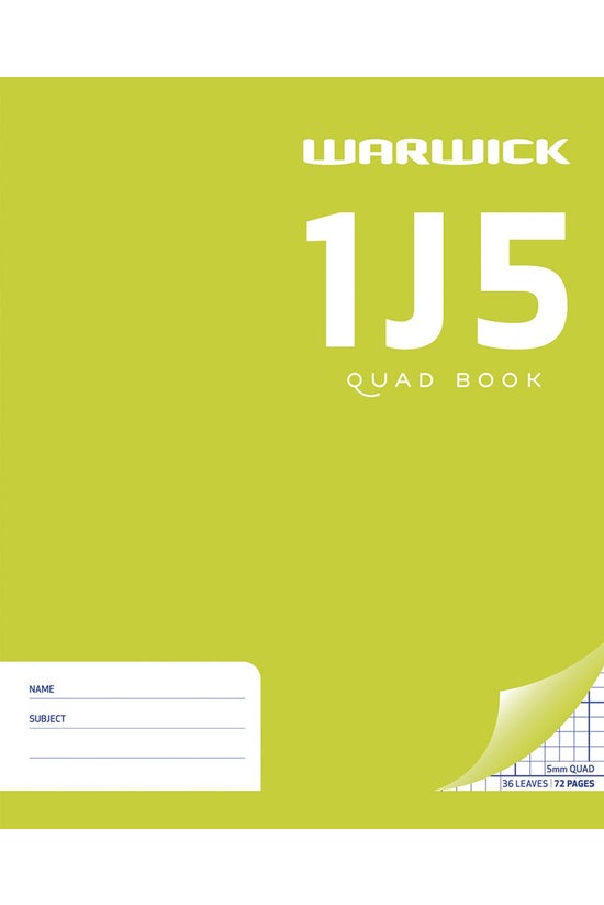 Warwick 1j5 Quad Book 36 Leaf