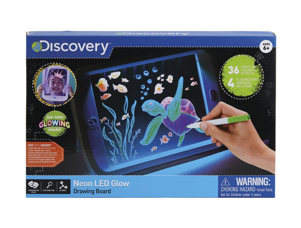 Discovery Neon LED Glow Drawing Board - Whitcoulls