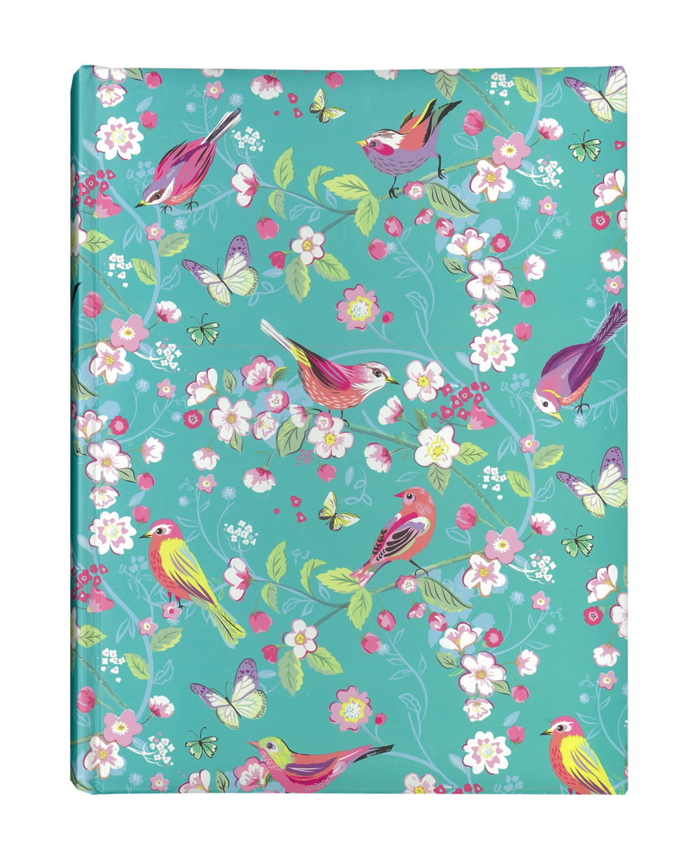 WHSmith Melodie Turquoise Bird Floral Photo Album 25 White Self-Adhesive Leaves 