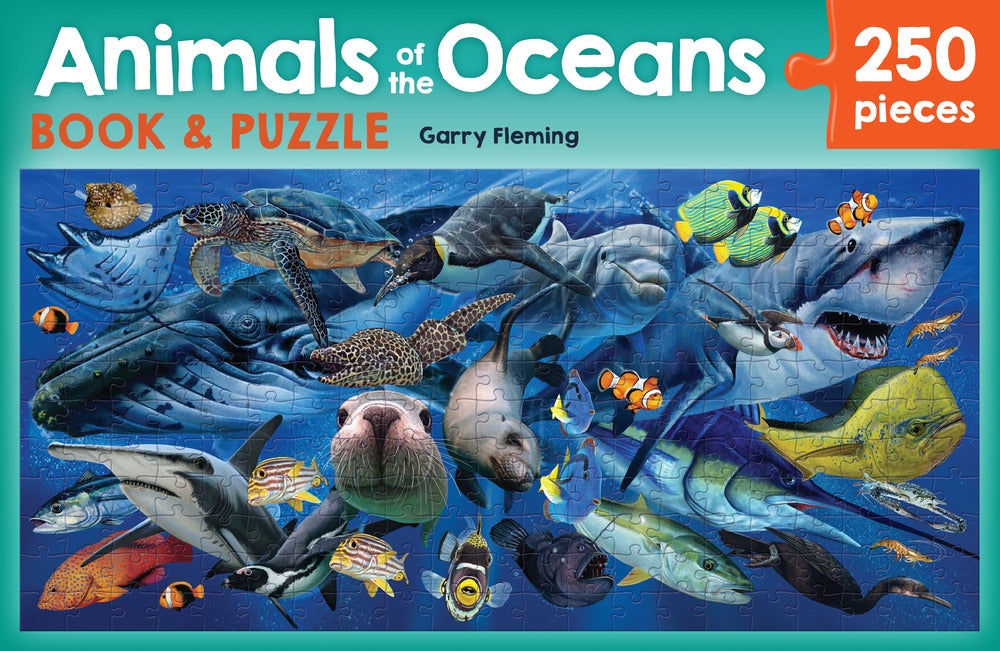 Animals of the Oceans Book &amp; Jigsaw Puzzle 250 Pieces - Whitcoulls