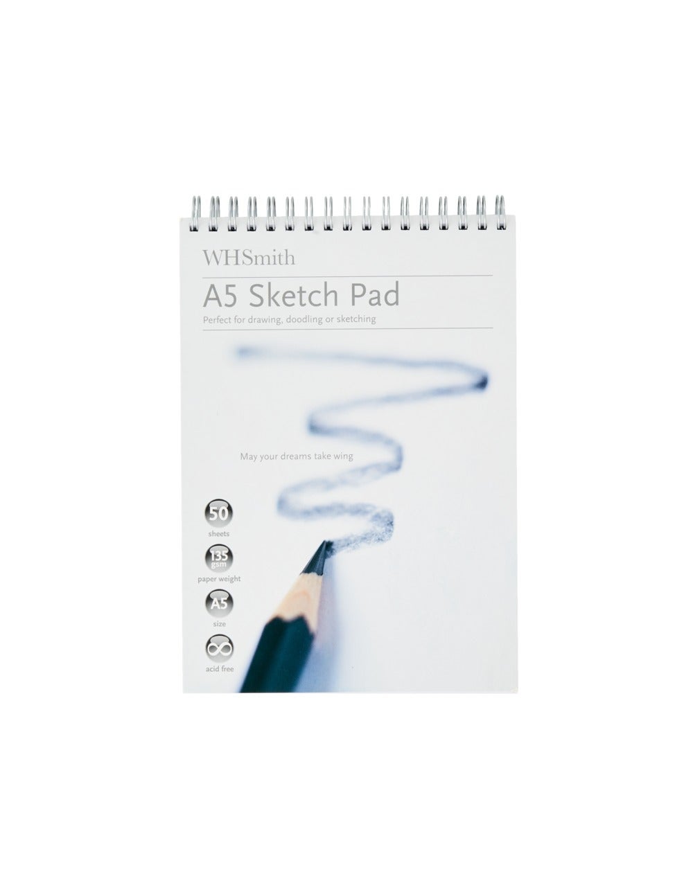 WHSmith Sketch Pad A5 135gsm 50 Leaf Whitcoulls