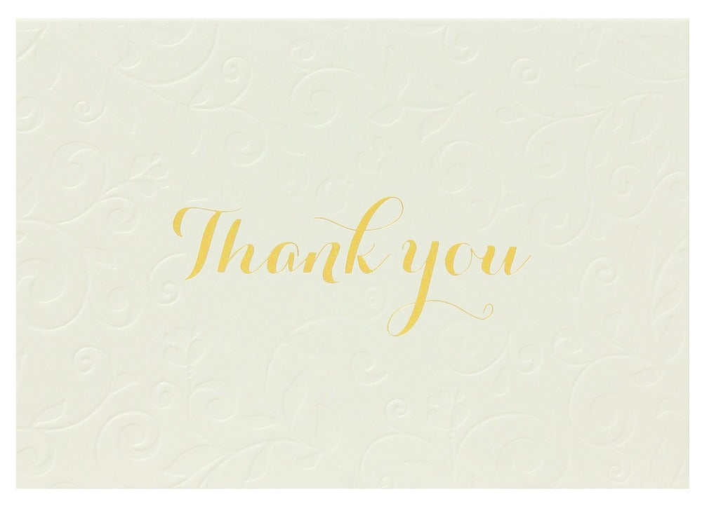 Noted Thank You Cards Pearl Gold Pack of 8 - Whitcoulls
