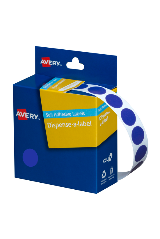 Avery Round Labels Blue 14mm B...