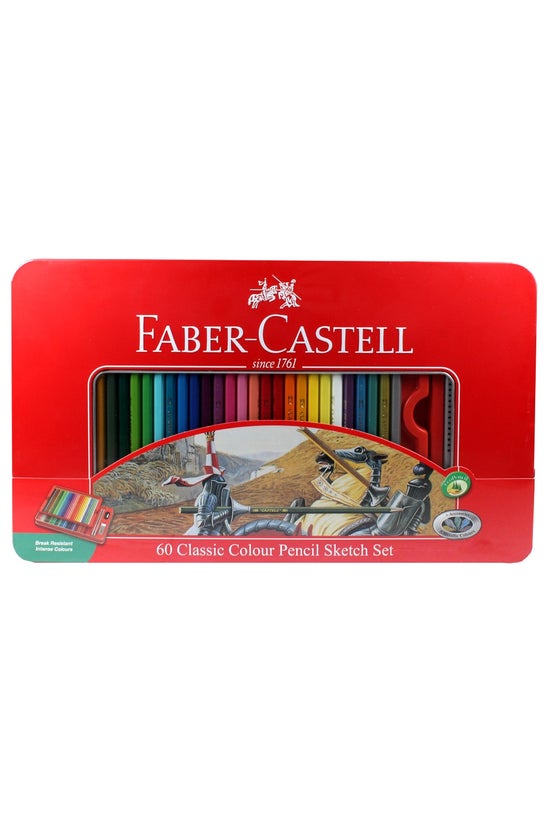 Faber Pencils Classic Red Tin ...