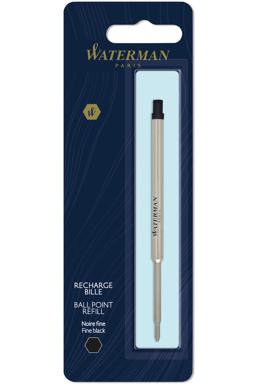 Roller Pointe Metal Fine Waterman Rollerball Refill Medium Black