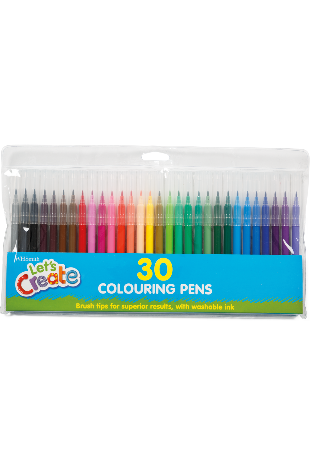 Wh Smith Washable Colouring Pens Pack 30 Children's Art