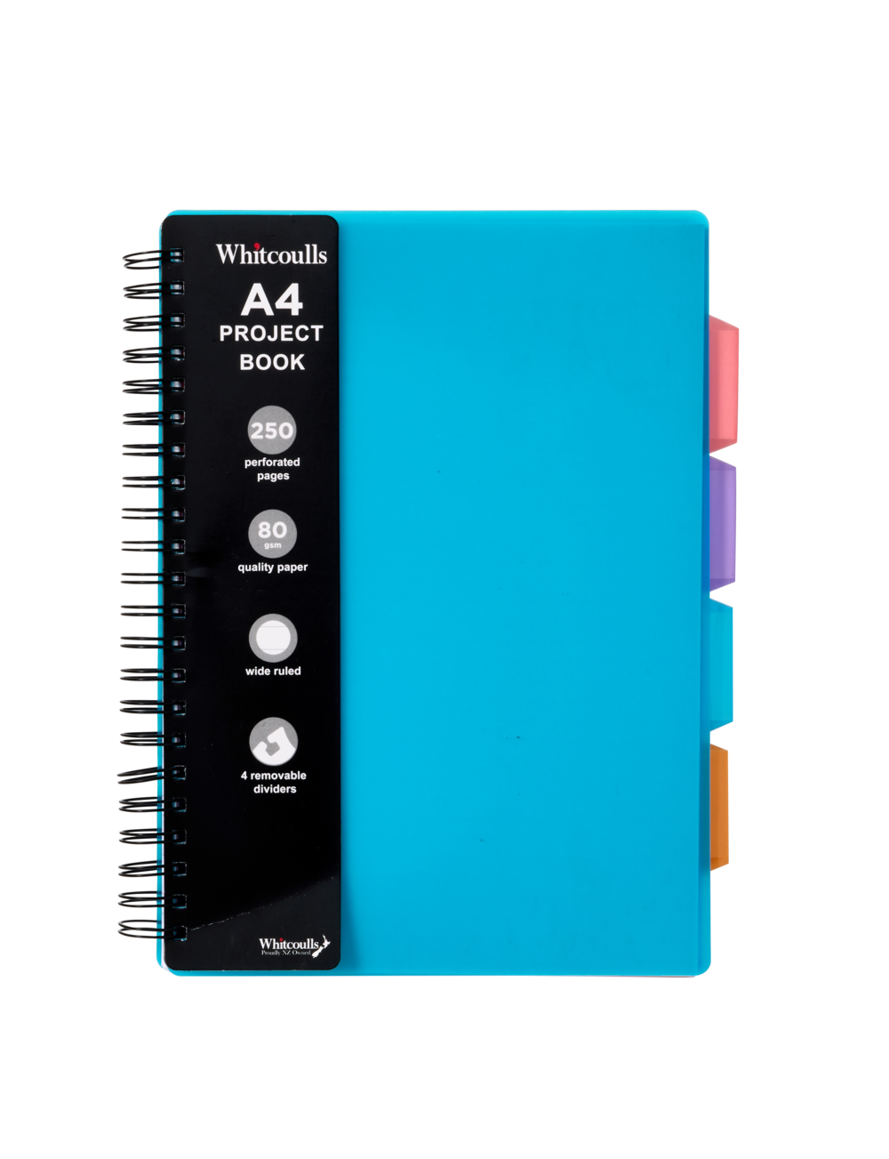 Whitcoulls A4 Blue Project Book With 4 Removable Dividers | Whitcoulls A4 Blue Project Book With 4 Removable Dividers |