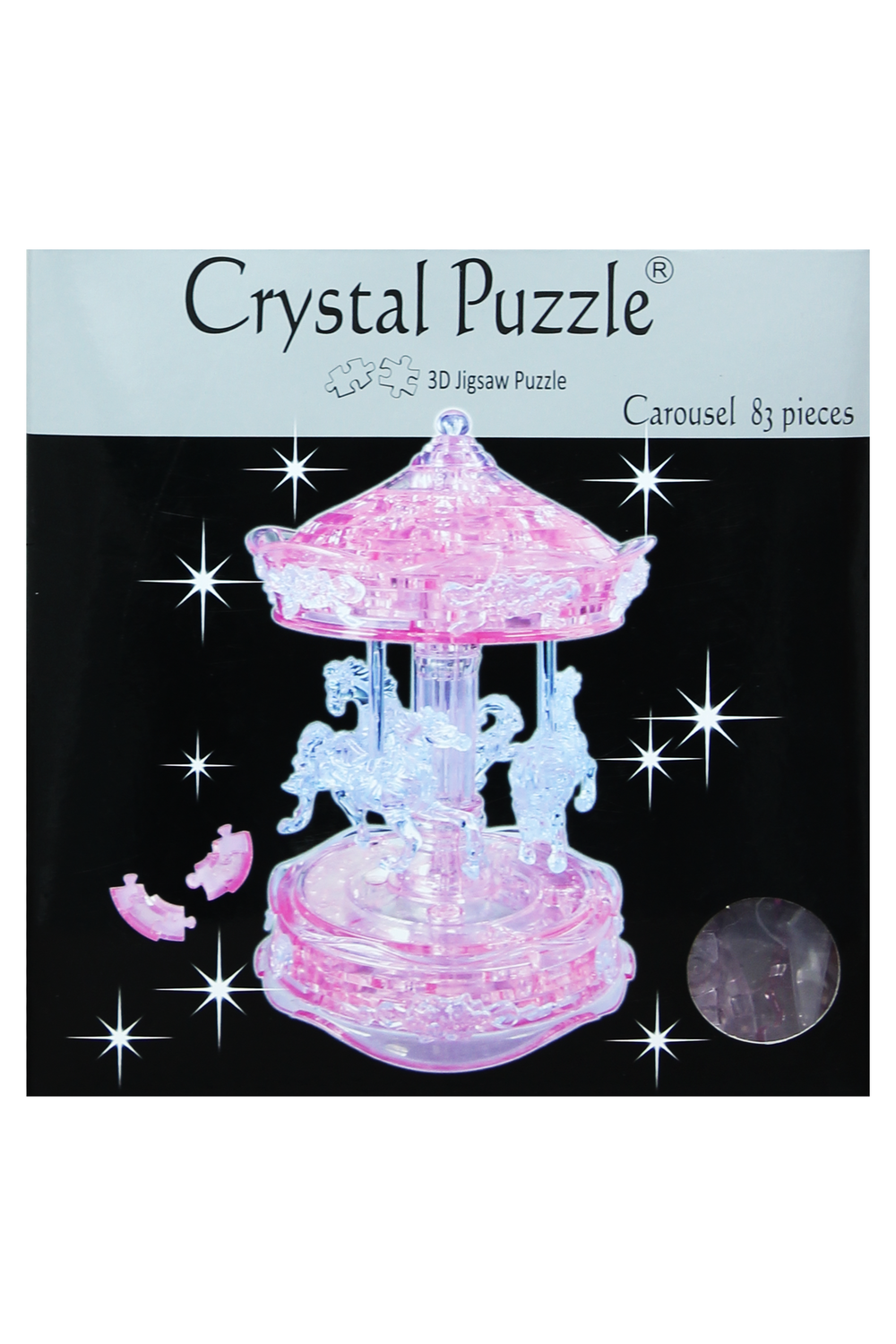 Crystal Puzzle Carousel Pink Crystal Puzzle