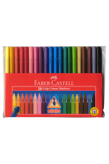 Faber Castell Fibre Tip Colour Pens Pack of 12 / 20 Colours Markers 