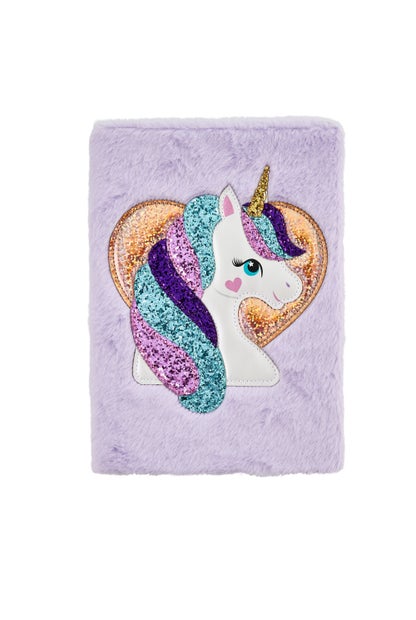WHSmith Sparkle Pop A5 Plush Unicorn Notebook - Whitcoulls