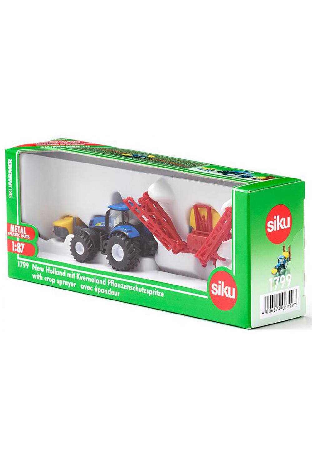 Siku New Holland T7070 Tractor With Kverneland Crop Sprayer