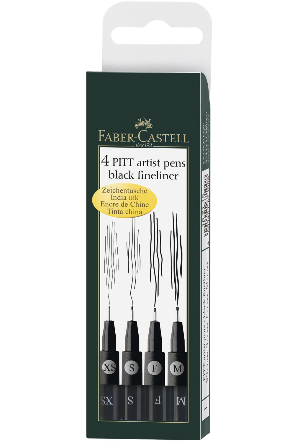 Faber Castell Pitt Artist Pens Black Fineliner Pack Art