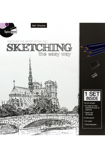  SpiceBox Adult Drawing Sketching Kit, Learn to Draw