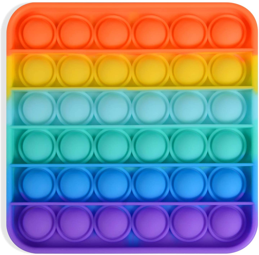 Popit Fidget Toy Rainbow Square Whitcoulls