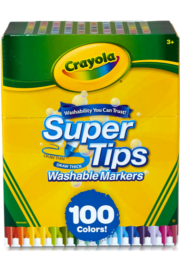 100 Crayola Supertips Swatches
