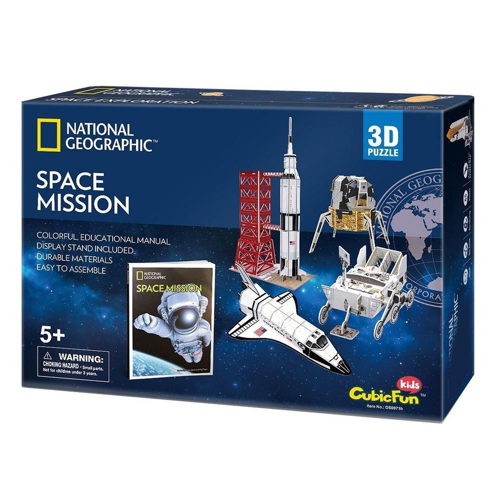 National Geographic Space Mission 3D 80-Piece Puzzle Jigsaw Education Kids Gift 