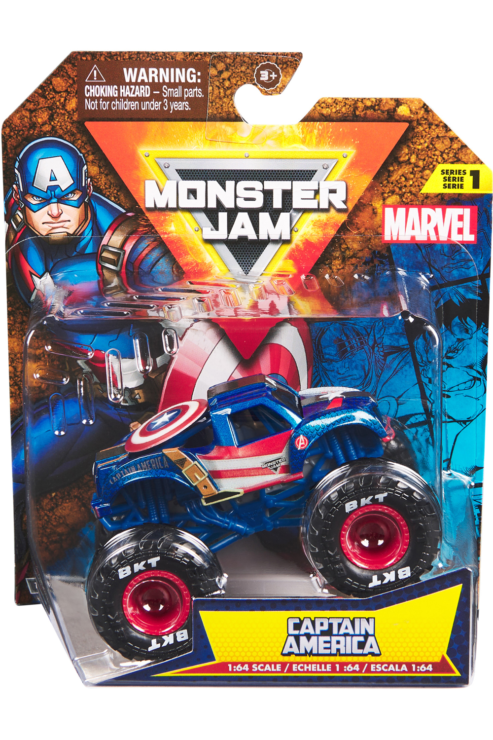 Monster Jam Trucks 1:64 Marvel Assorted | Cars Trains & Vehi