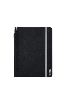 2026 A5 Week-to-view Criss Cross Black Diary