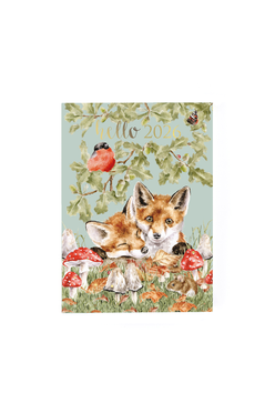 2026 Wrendale A5 Day-per-page Foxes Diary