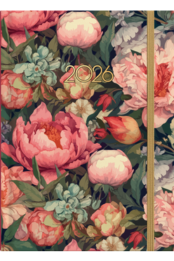 2026 Collins A5 Week-to-view Vintage Peony Diary