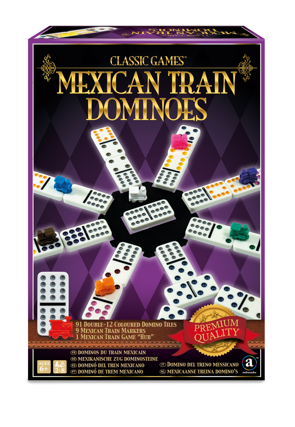 Weiblespiele 04394 Mexican-Train Jeu de Dominos Double 12 - Jeux - Jouets