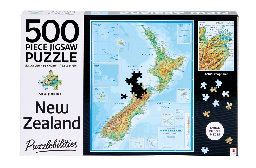 Puzzlebilities New Zealand And Pacific Islands Map Jigsaw Puzzle 500 Pieces Whitcoulls