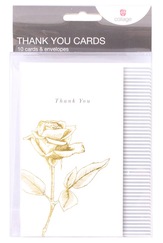 Collage Thank You Cards Gold R...