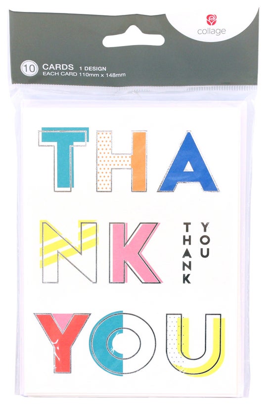 Collage Thank You Cards Colour...