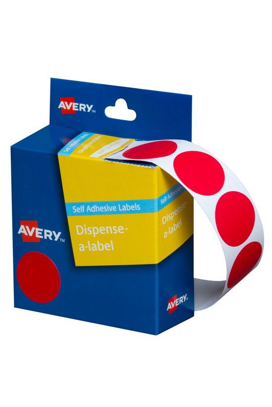 Avery Round Labels Red 24mm Bo...