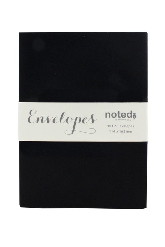 Noted Envelopes C6 Black 110gs...