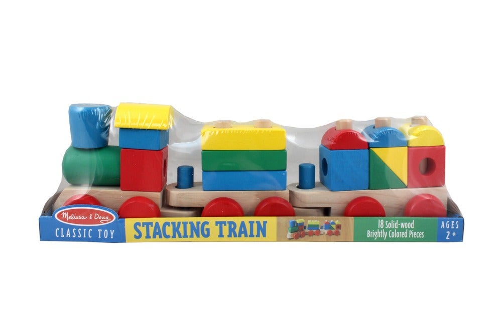 Stacking Block Train Set Melissa And Doug Wooden Jumbo Stacking Train at Sam Hamby blog