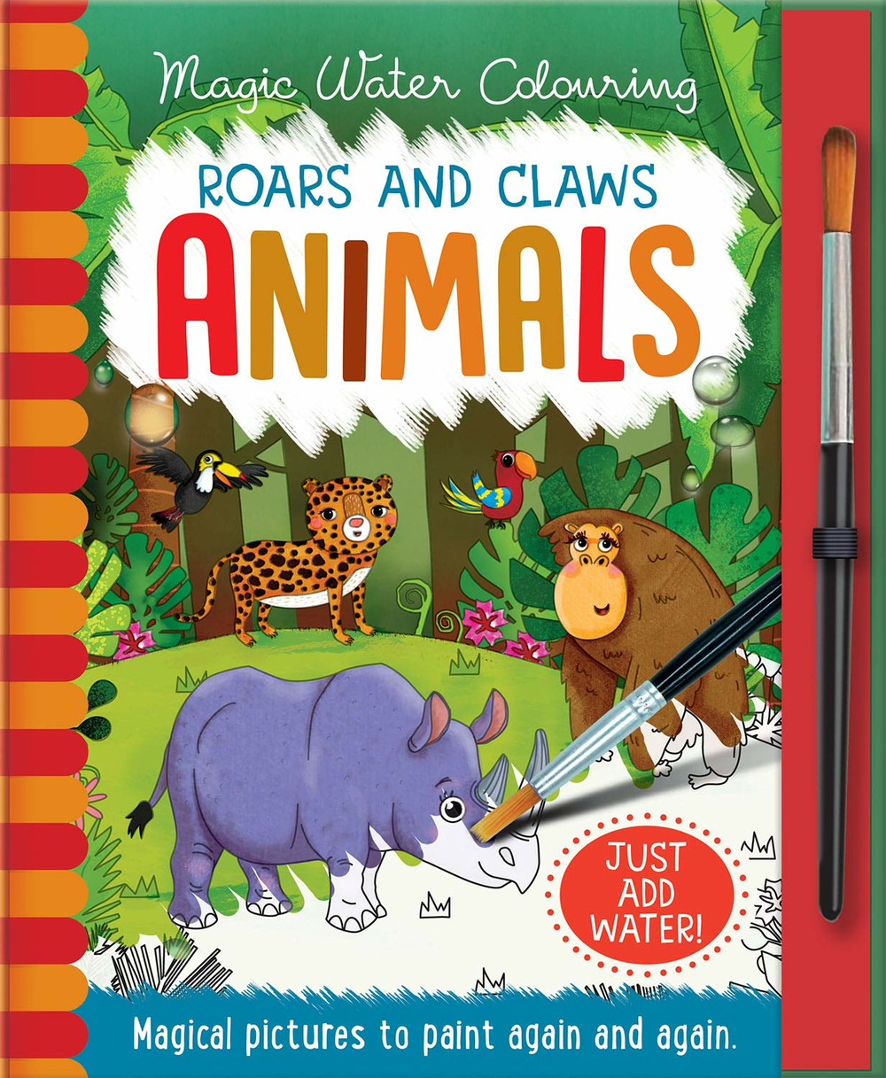 Magic Water Colouring - Roars and Claws: Animals - Whitcoulls
