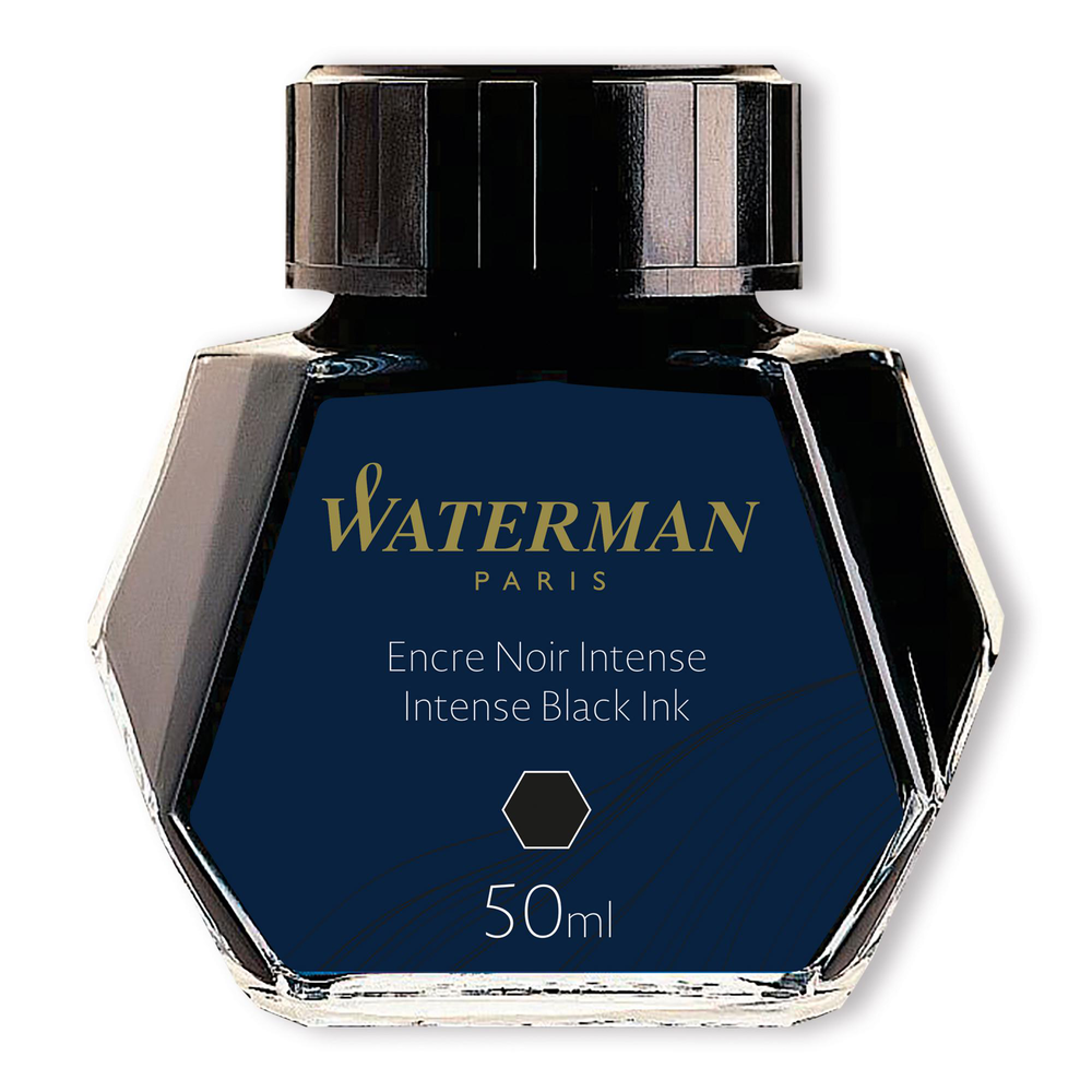 Waterman Ink Bottle 50ml Intense Black - Whitcoulls