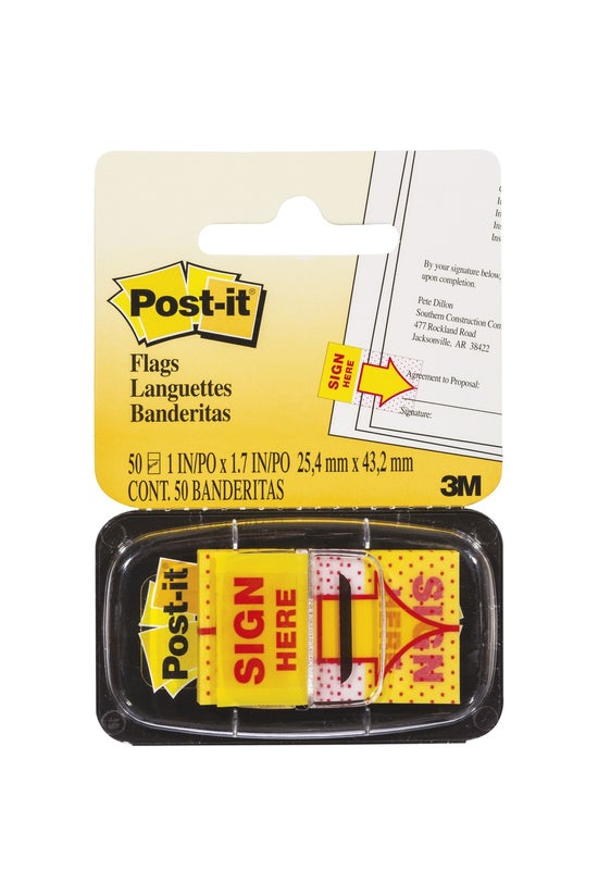 3m Post-it Flags Sign Here Pac...