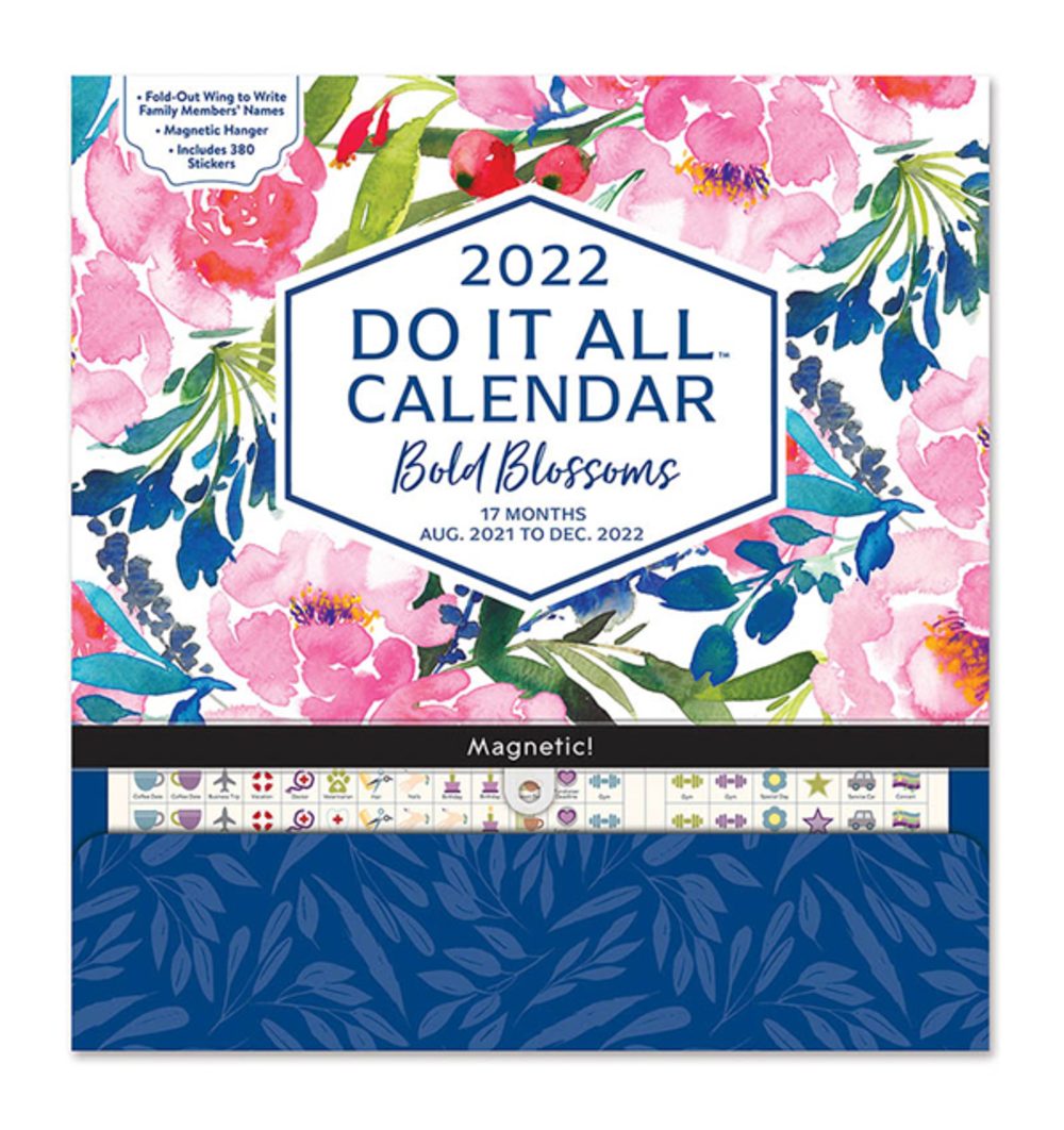 2022 Wall Calendar Do It All Bold Blossoms - Whitcoulls
