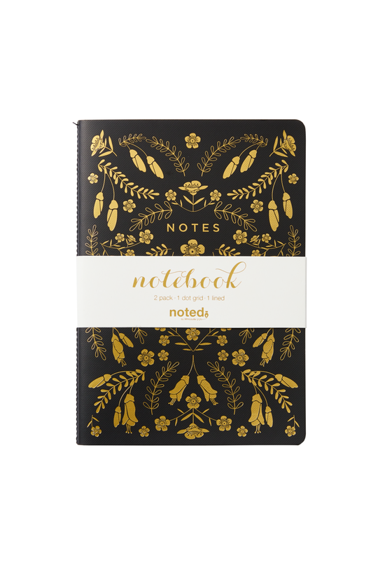 Noted Flora A5 Notebooks Black...