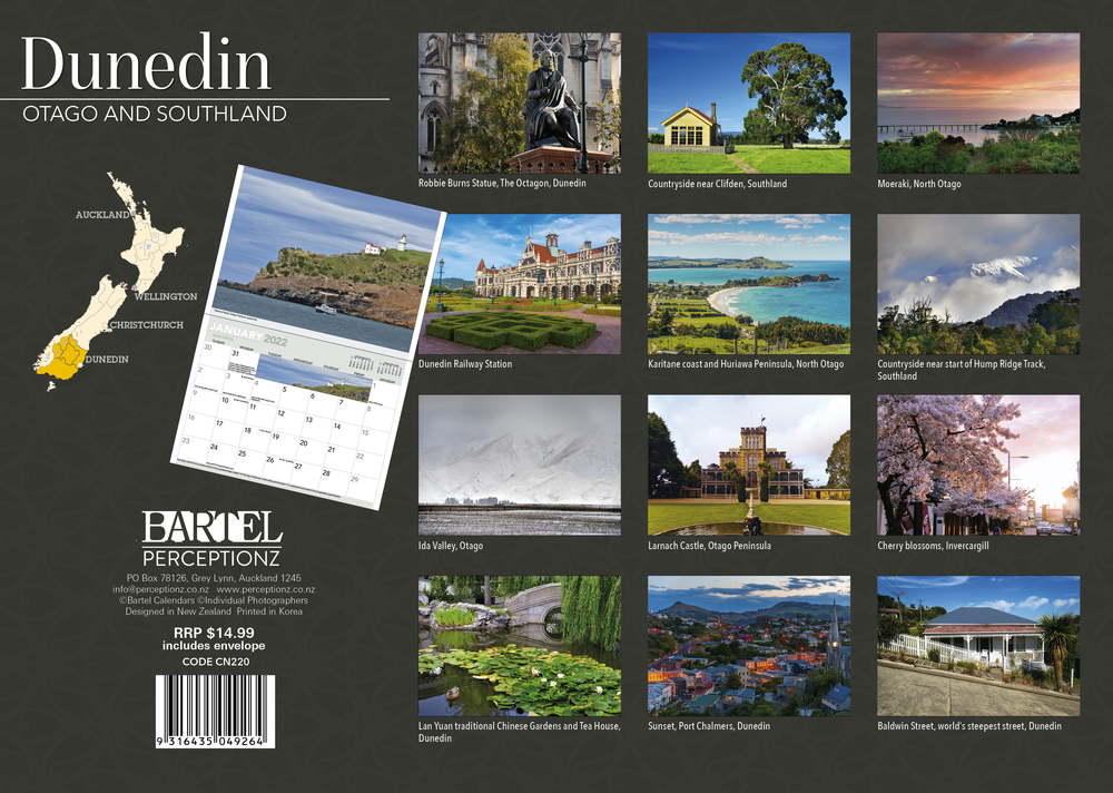 2022 Wall Calendar Dunedin - Otago And Southland - Whitcoulls