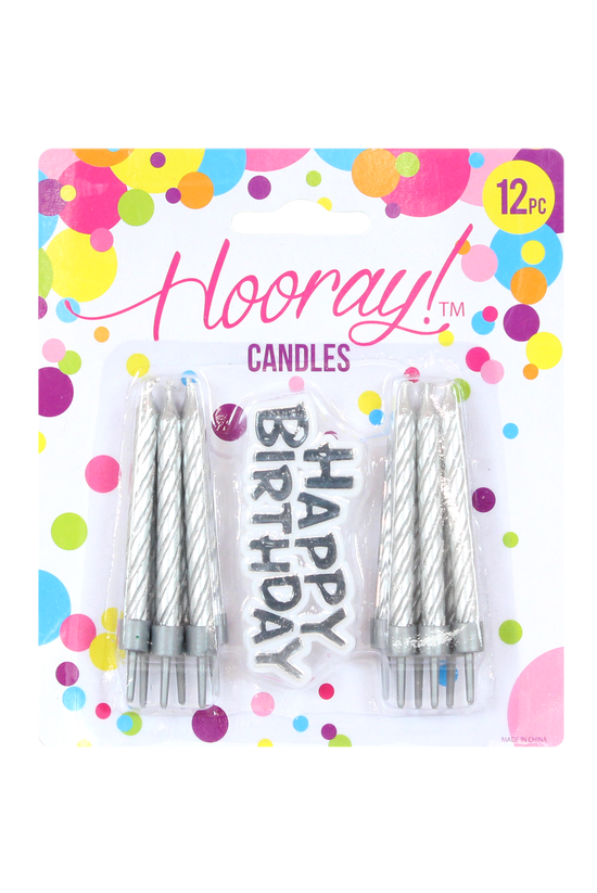 Hooray Candles Silver Pack Of ...